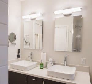 double sink in a master bathroom