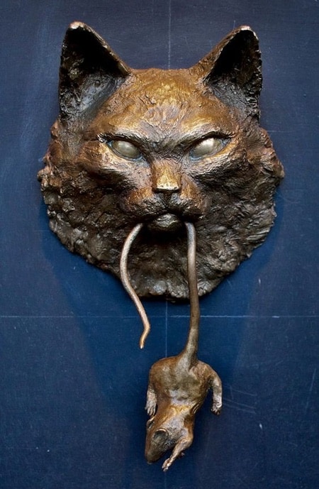 cat and mouse door knocker