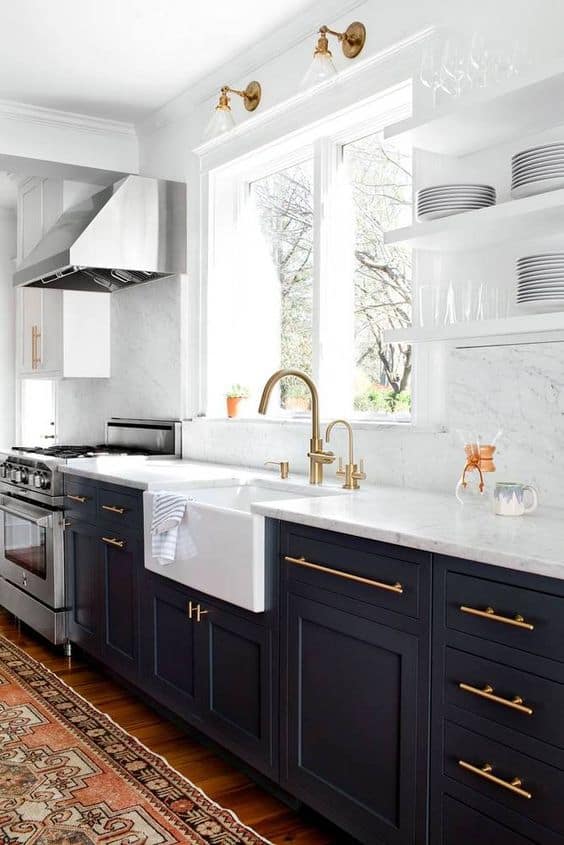 Dark grey/slate kitchen cabinets