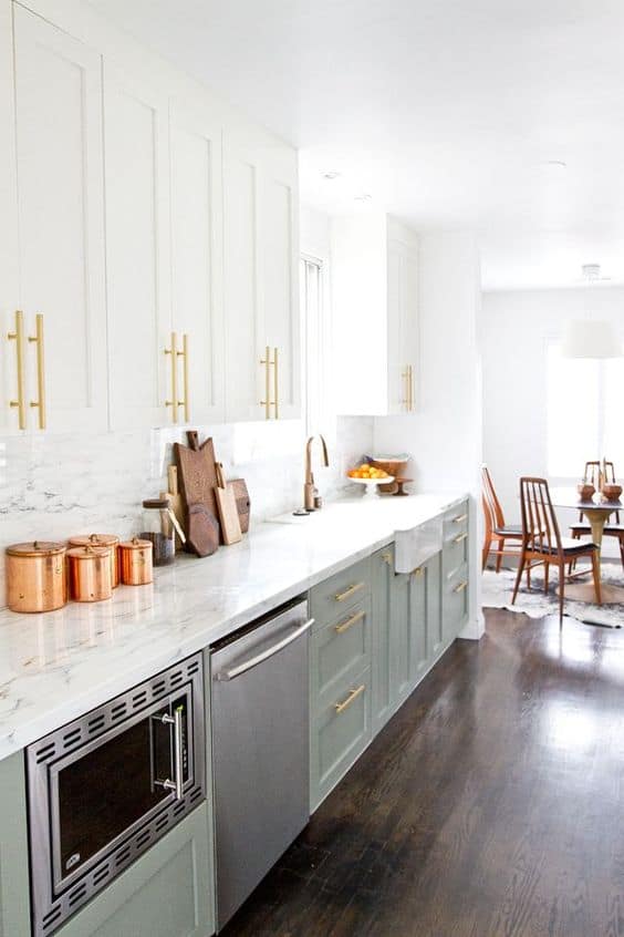 Light grey kitchen cabinets