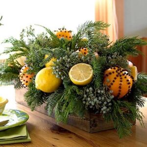 holiday tabletop arrangement