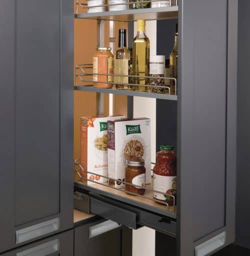 kitchen organization pantry pull out frame