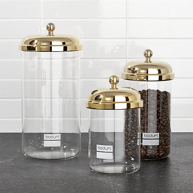 glass storage from Crate and Barrel