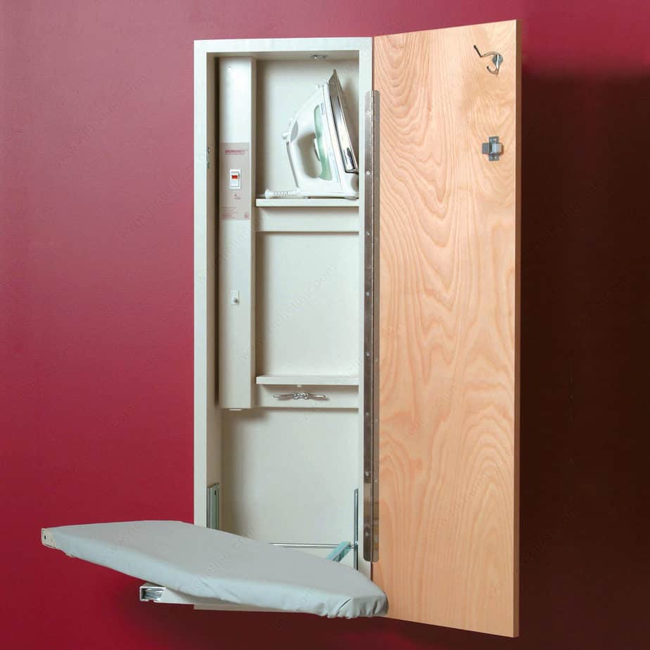 built in ironing board