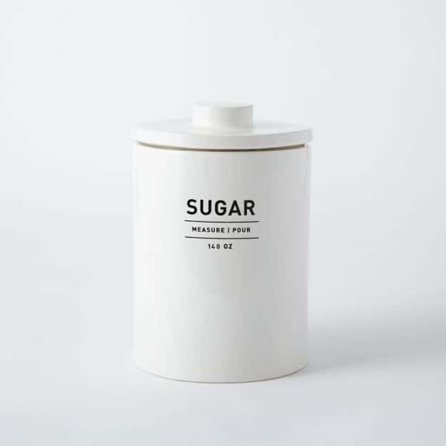 sugar container from West Elm