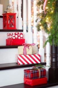 Presents on Stairs