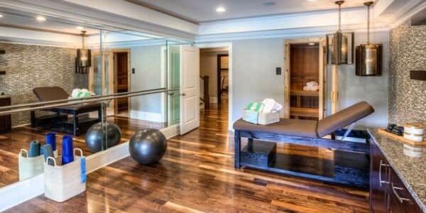 Hard to miss the workout routine when gym is right at home