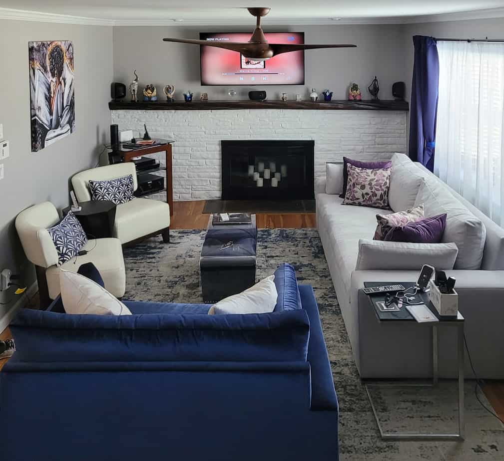 Danbury fireplace after