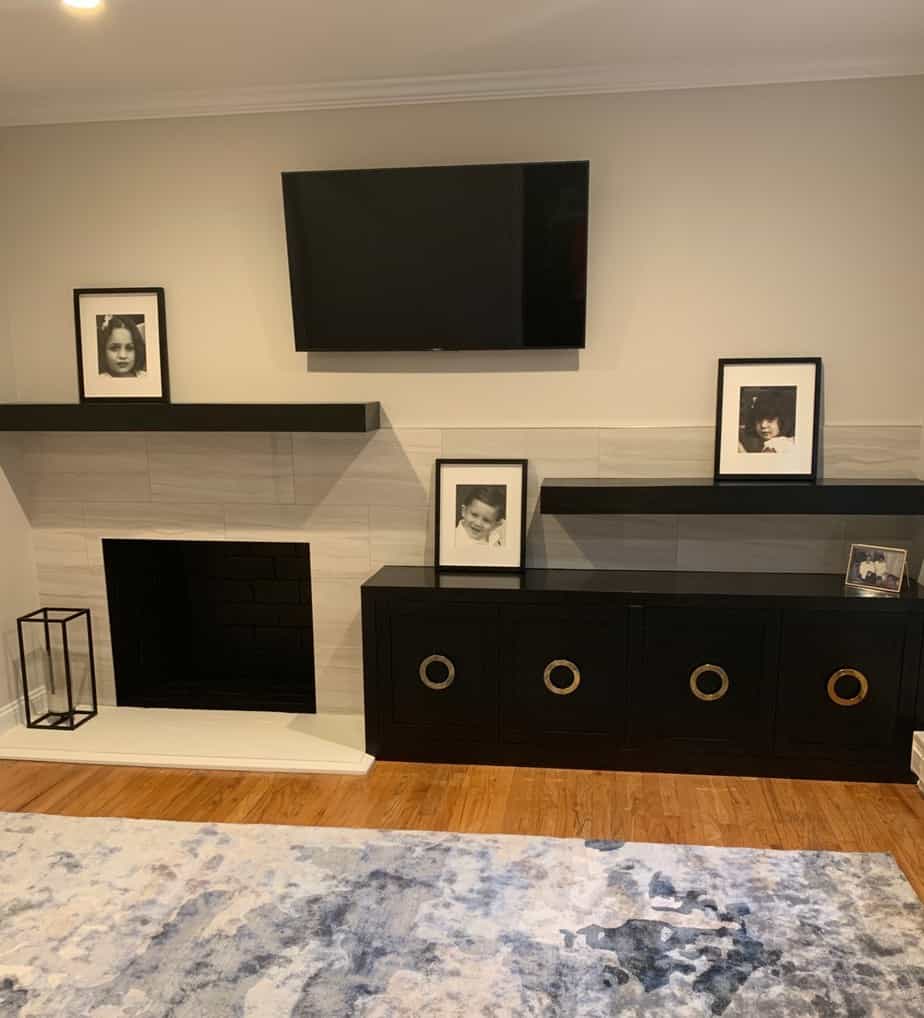 north stamford 3 den fireplace after