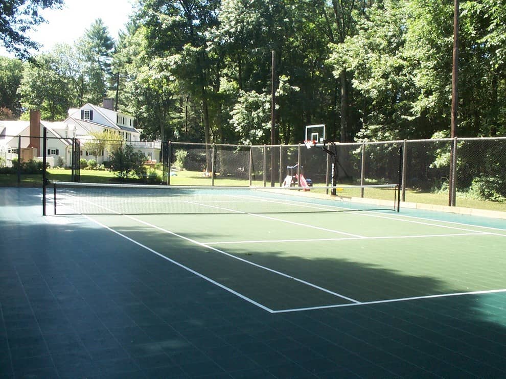 Tennis and basketball combo court