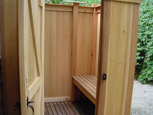 Outdoor shower detail