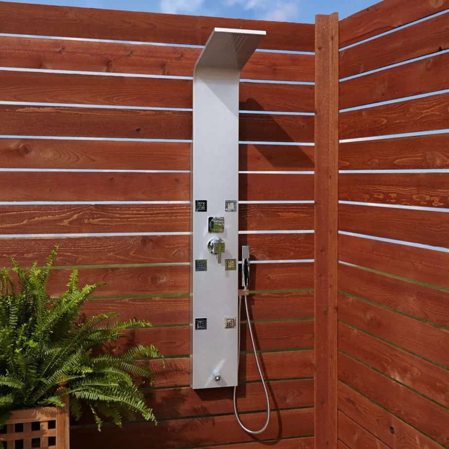 Outdoor shower panel