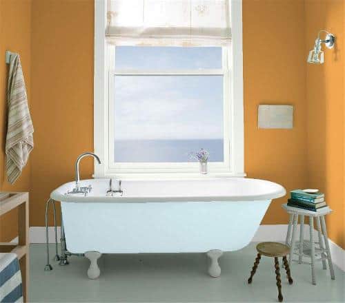 Painted bathroom