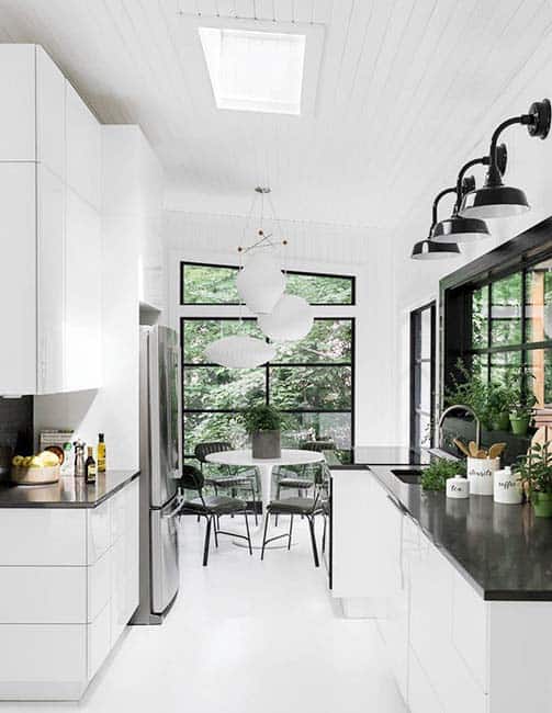 Skylight in kitchen