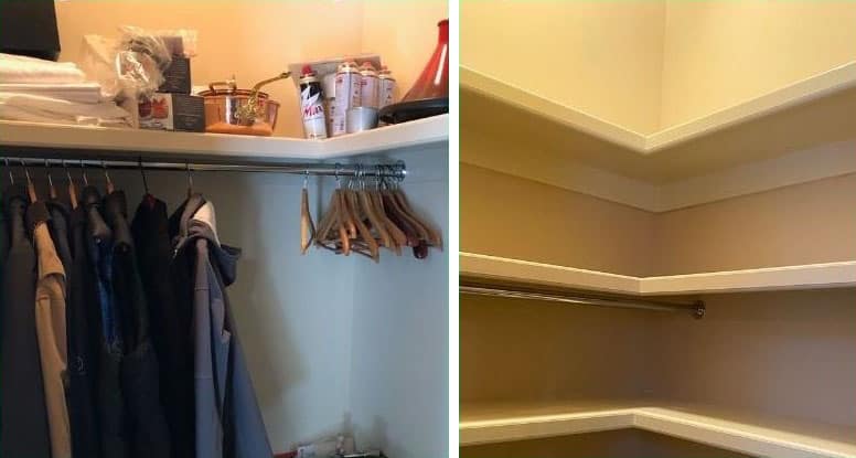 Before after closet