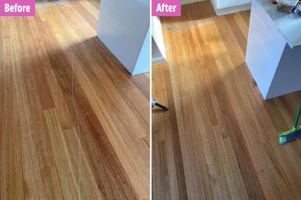 Walnut floor scratch repair