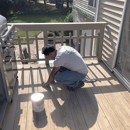 Deck staining