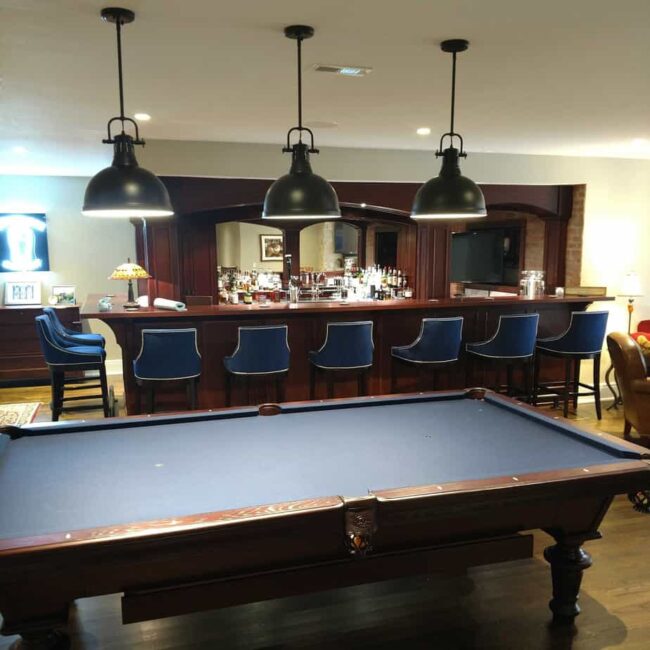 Game room bar area lighting Game room bar area lighting