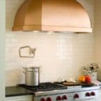 Copper kitchen hood
