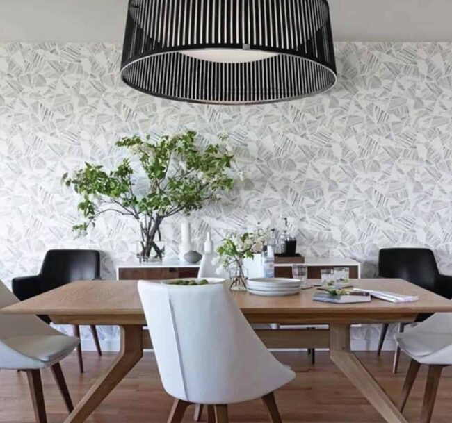 Dining room leaf wallpaper Dining room wallpaper