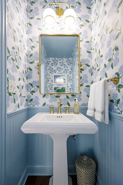 Powder room wallpaper